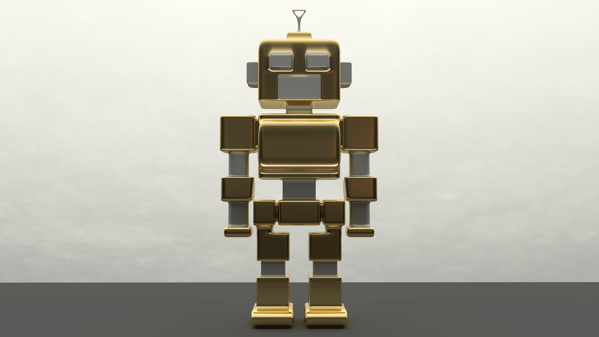 A gold robot