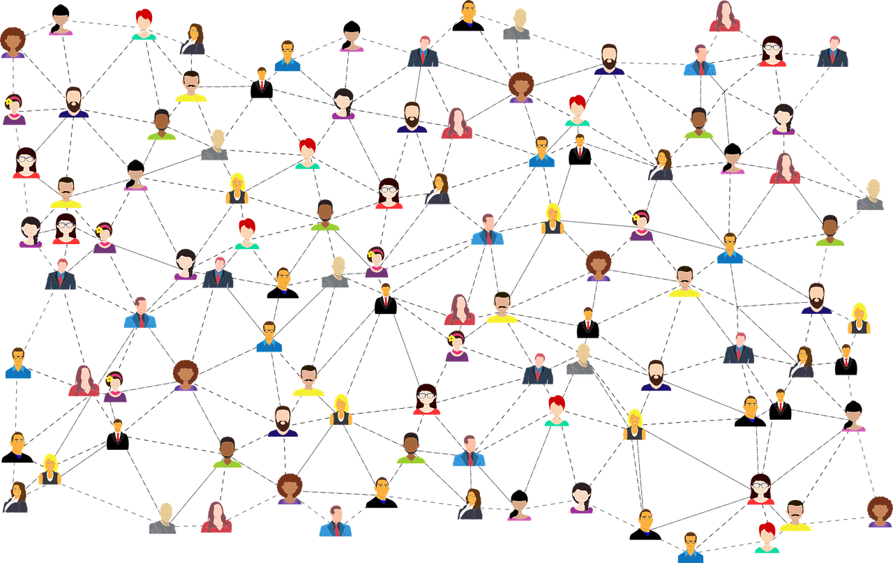 web of people all connecting to each other